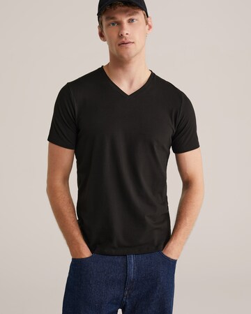 melns WE Fashion T-Krekls: no priekšpuses