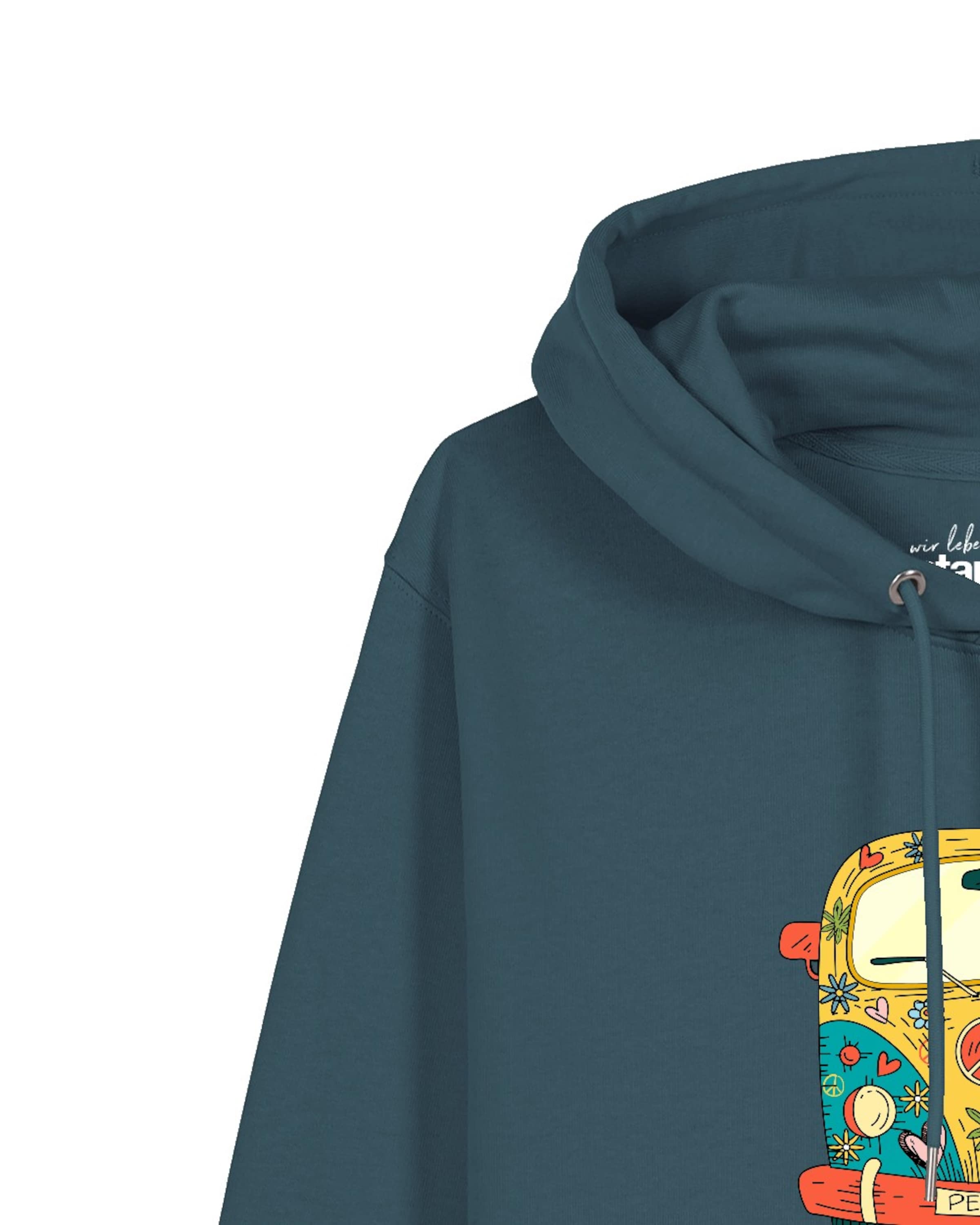 Sweat-shirt 'Hippies Bus' Watapparel en vert