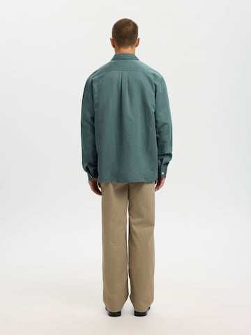 SELECTED - Ajuste confortable Camisa en verde