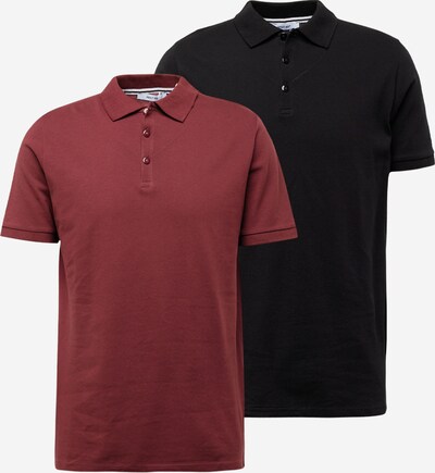 ABOUT YOU Polos 'Sinan Shirt' in bordeaux / schwarz, Produktansicht