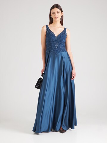 Robe de soirée mascara en bleu