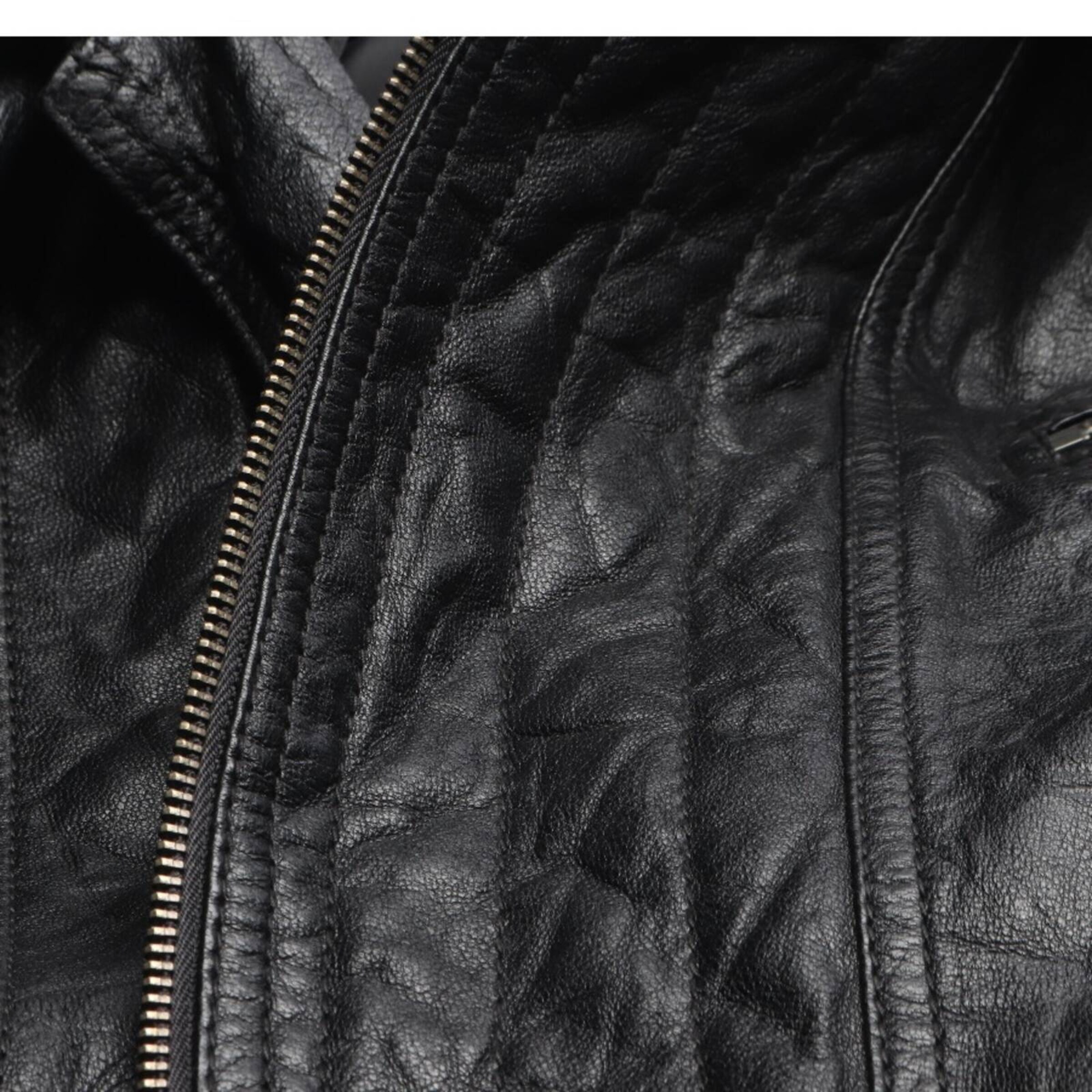 Calvin Klein Lederjacke / Ledermantel M in Schwarz
