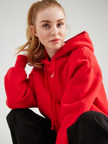 Nike Sportswear Μπλούζα φούτερ 'Phoenix Fleece' σε κόκκινο