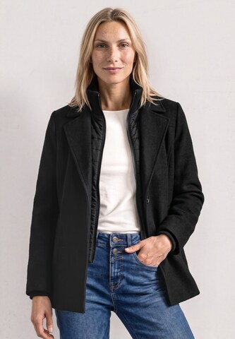 STREET ONE Between-Seasons Coat in Black: front