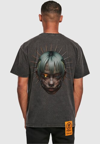 Forgotten Faces T-Shirt 'Spike Girl' in Schwarz: predná strana