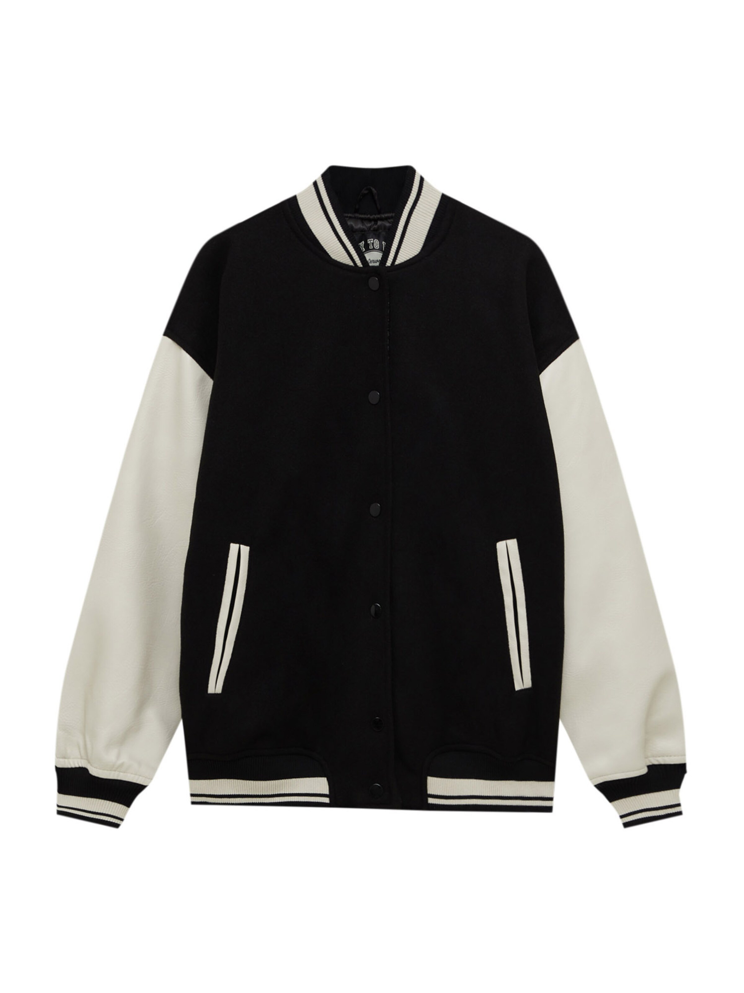 Pull&Bear Jacke in creme / schwarz, Produktansicht