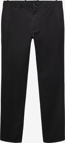 Coupe slim Pantalon 'Barna' MANGO MAN en noir : devant