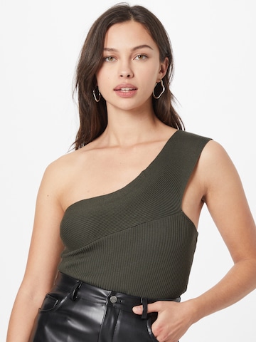 Missguided Shirt bodysuit in Green: front