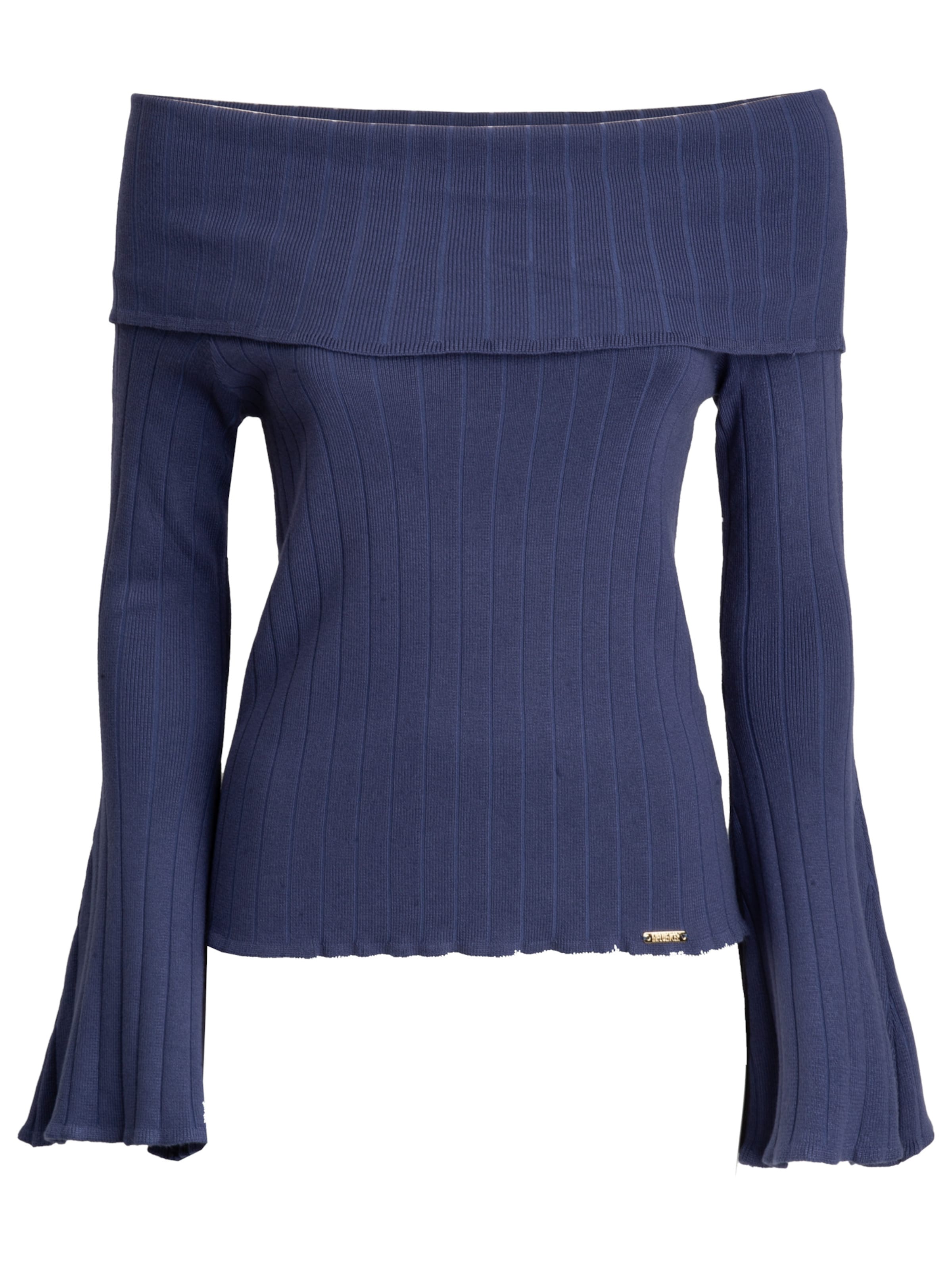 Influencer Pullover in Blau: Vorderseite