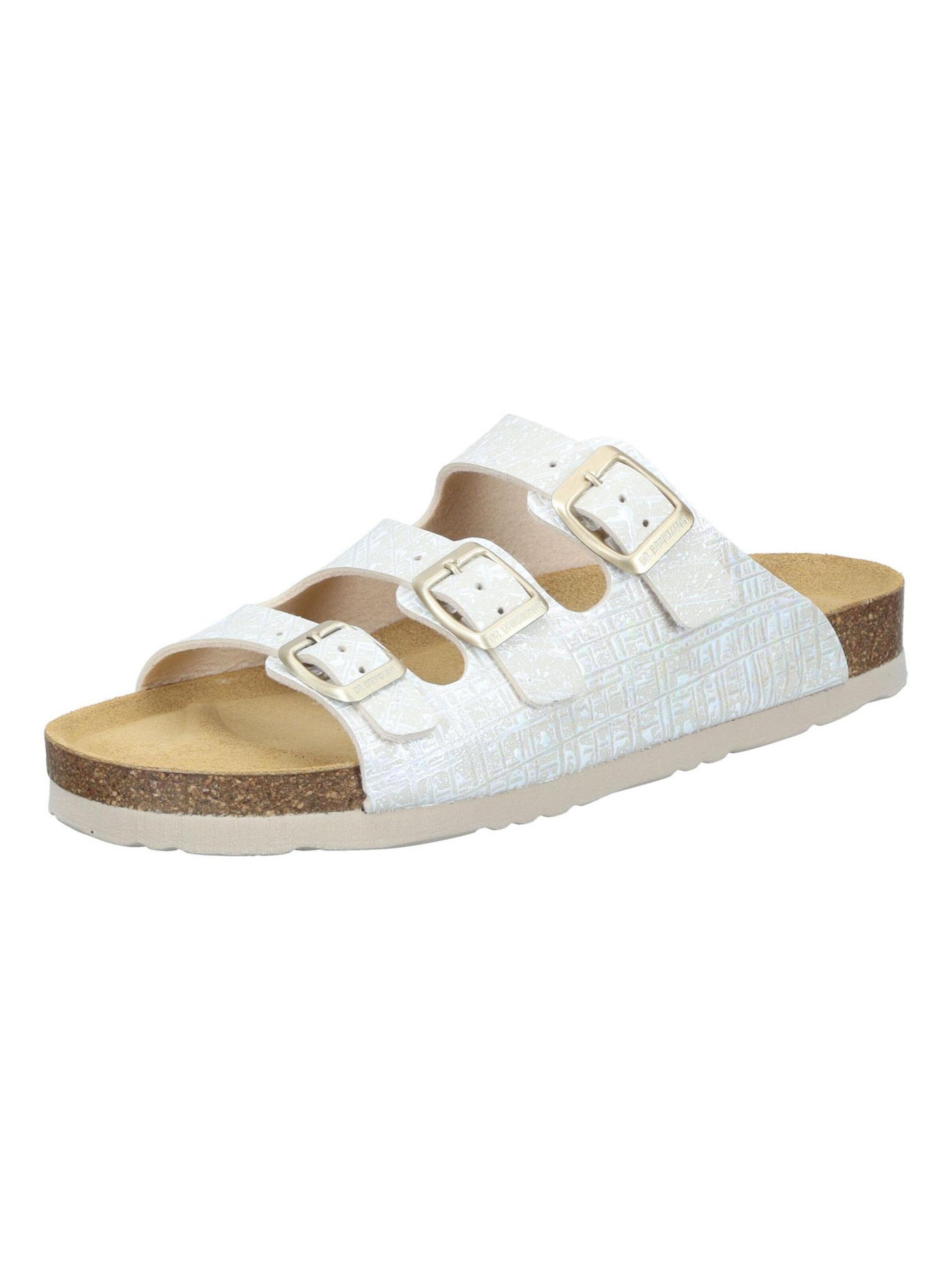 DR. BRINKMANN Mules 'NOVELDA' in White: front