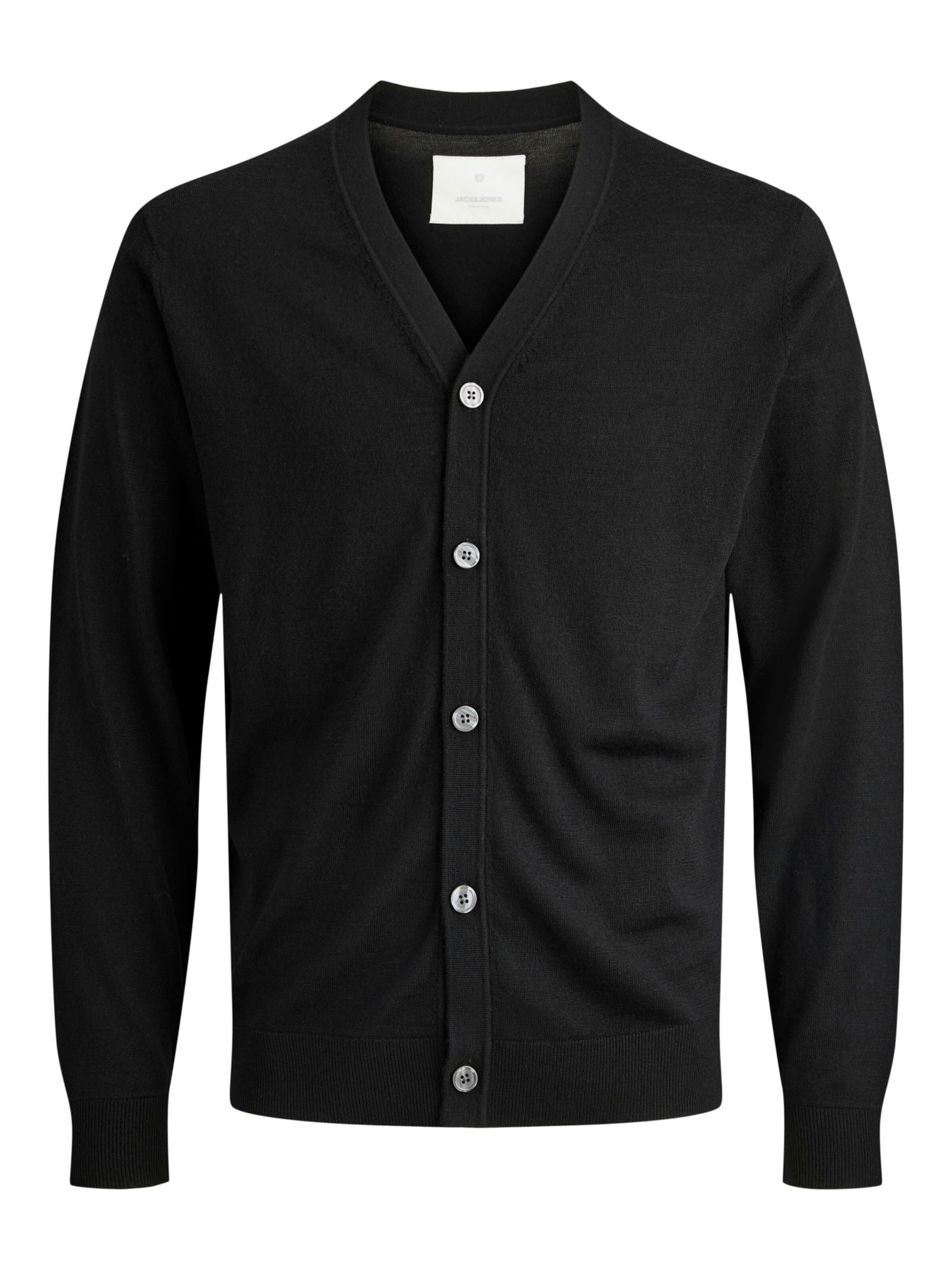 JACK & JONES Strickjacke '12281758'‌ in Schwarz: Vorderseite