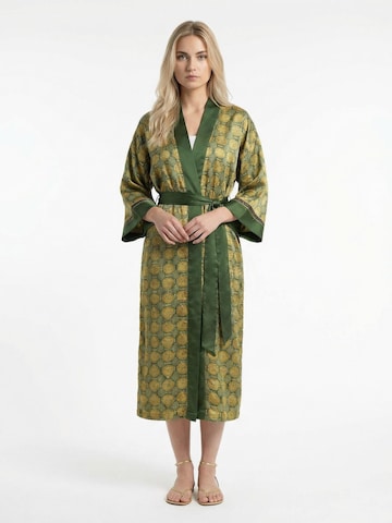 Shop Karey Kimono 'Golden Lotus Kimono'‌‌‌‌‌‌ in Gold