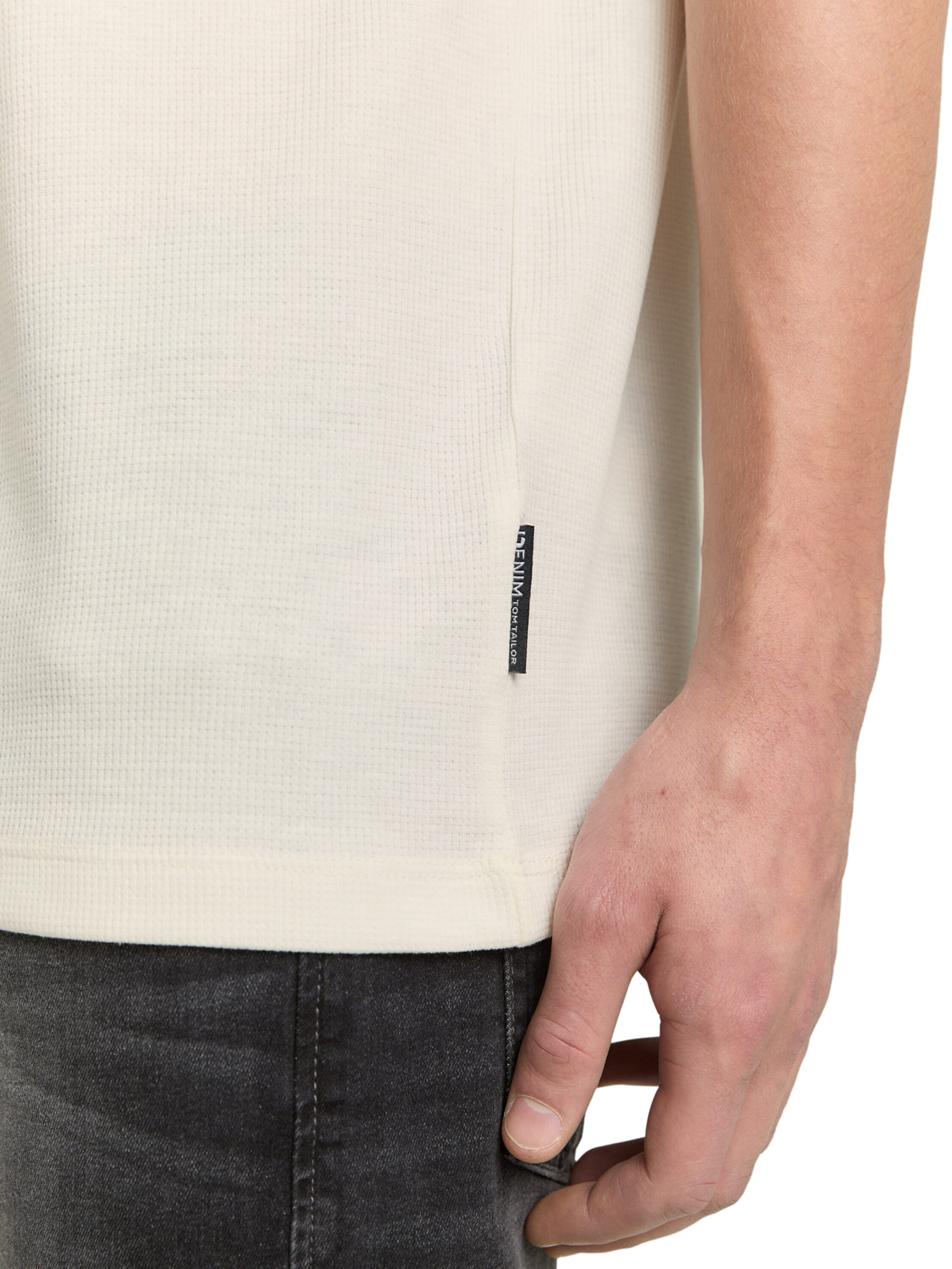 TOM TAILOR DENIM Tričko – bílá