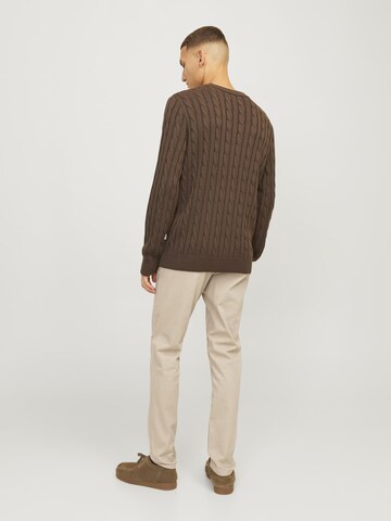 JACK & JONES Slimfit Hose 'JJIMarco JJDave' in Grau