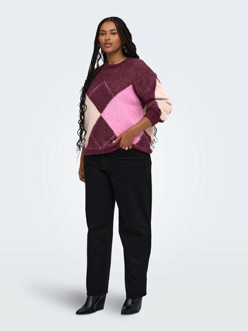 ONLY Carmakoma - Pullover 'CARNOEME' em roxo