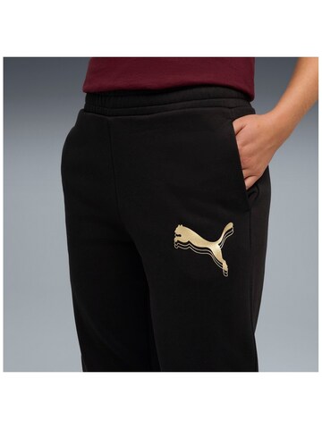 PUMA Regular Sportbroek 'Puma Ess Metallic Sweatpants Fl' in Zwart