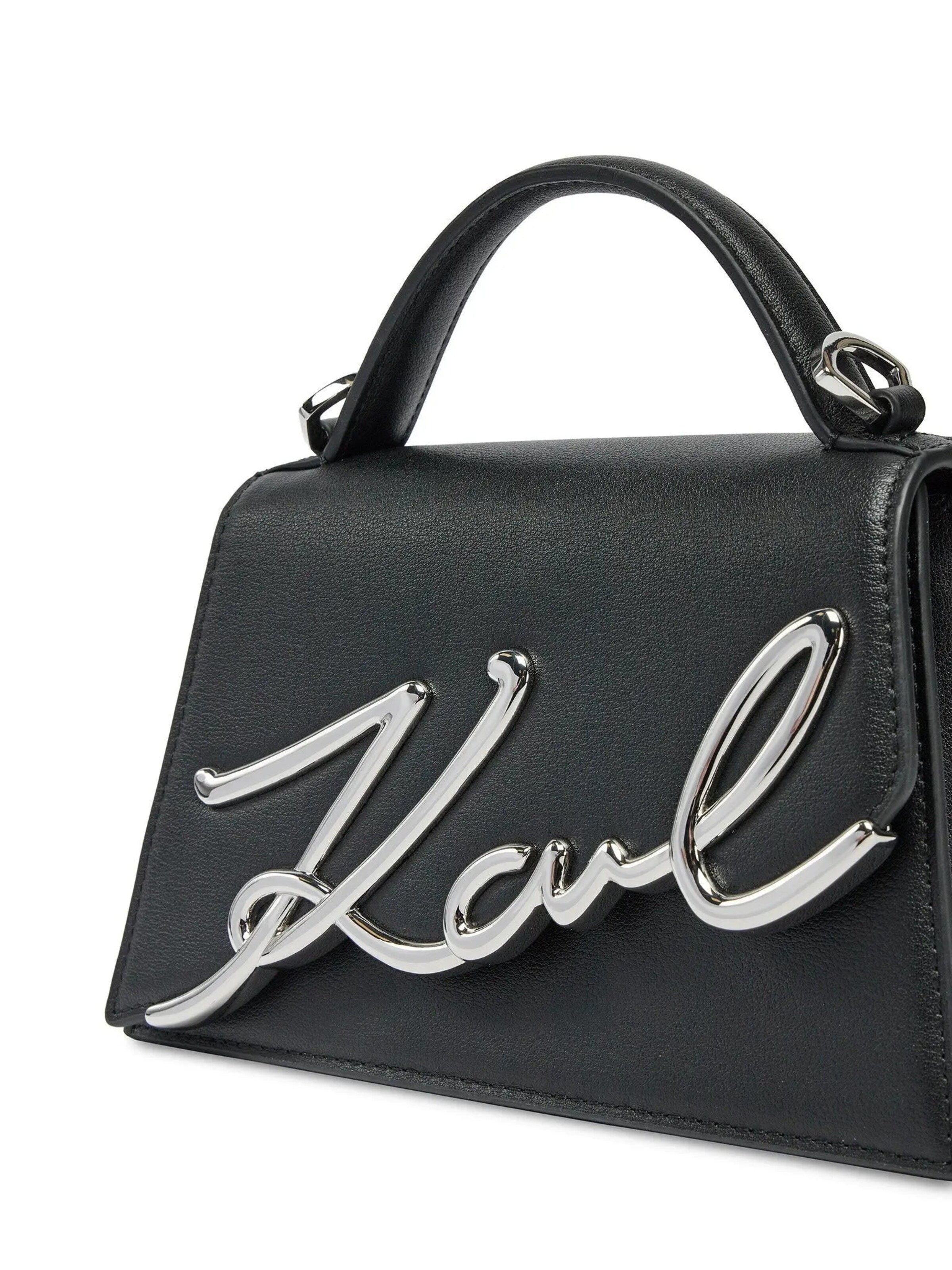 Karl Lagerfeld Håndtaske 'Karl Lagerfeld Sac Bandoulière Essentials A1W30038 Noir/Nickel' i sort