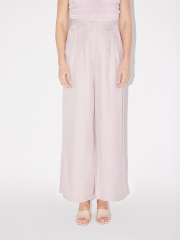 LeGer by Lena Gercke Loose fit Pleat-front trousers 'Mariela' in Pink: front