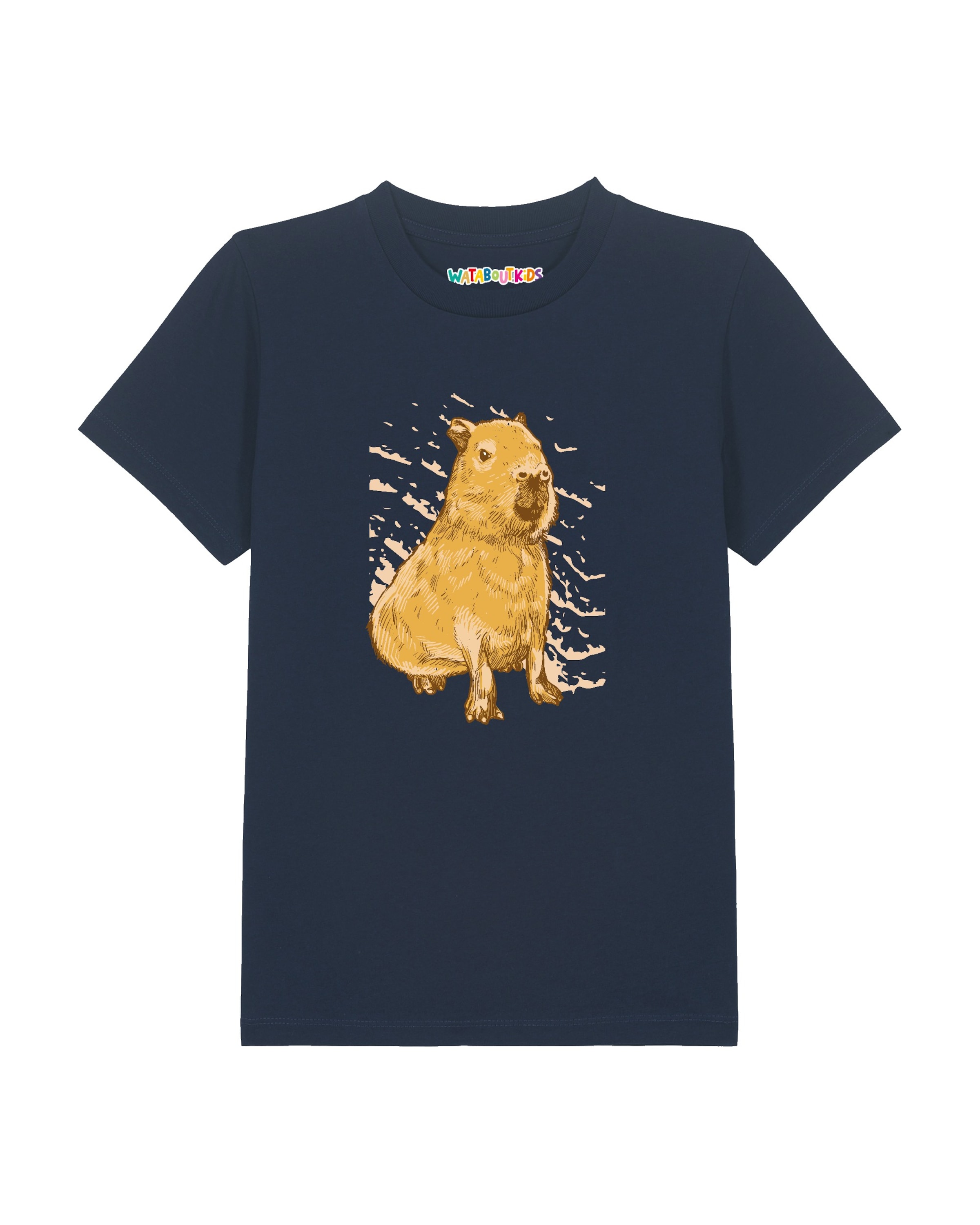 watabout.kids Shirt 'Capybara' in Blue: front
