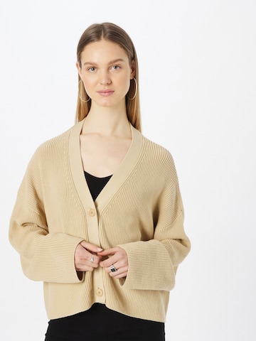 DRYKORN Gebreid vest 'SAVIN' in Beige: voorkant