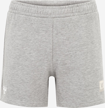 Hummel Regular Workout Pants in Grey: front