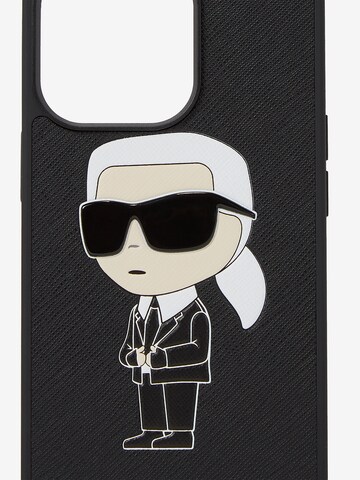 Karl Lagerfeld Smartphonehoesje 'Ikonik 2.0 iPhone 13 Pro' in Zwart