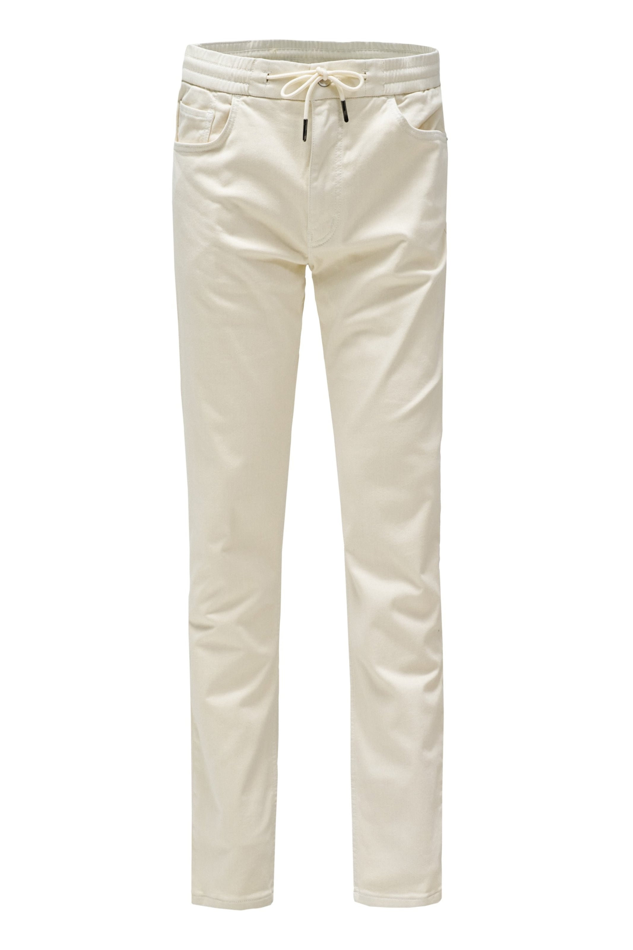 Salsa Jeans Pantalon chino en blanc perle, Vue avec produit