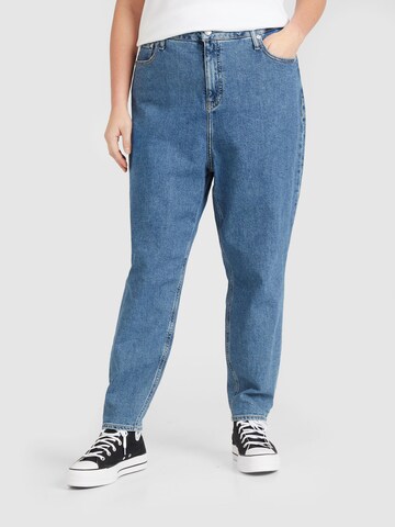 Calvin Klein Jeans Plus Slimfit Jeans 'MOM Jeans PLUS' in Blauw: voorkant