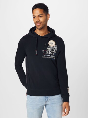 CAMP DAVID Sweatshirt 'New Aviation' in Schwarz: predná strana