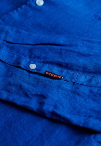 Superdry Regular fit Button Up Shirt 'Vacation' in Blue