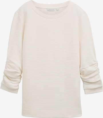 TOM TAILOR Sweatshirt i hvid: forside