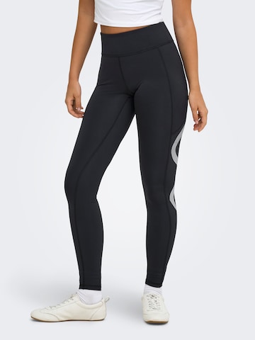 ONLY PLAY Skinny Workout Pants 'ONPMILA-2' in Black: front