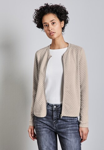 STREET ONE Strickjacke in Beige: Vorderseite