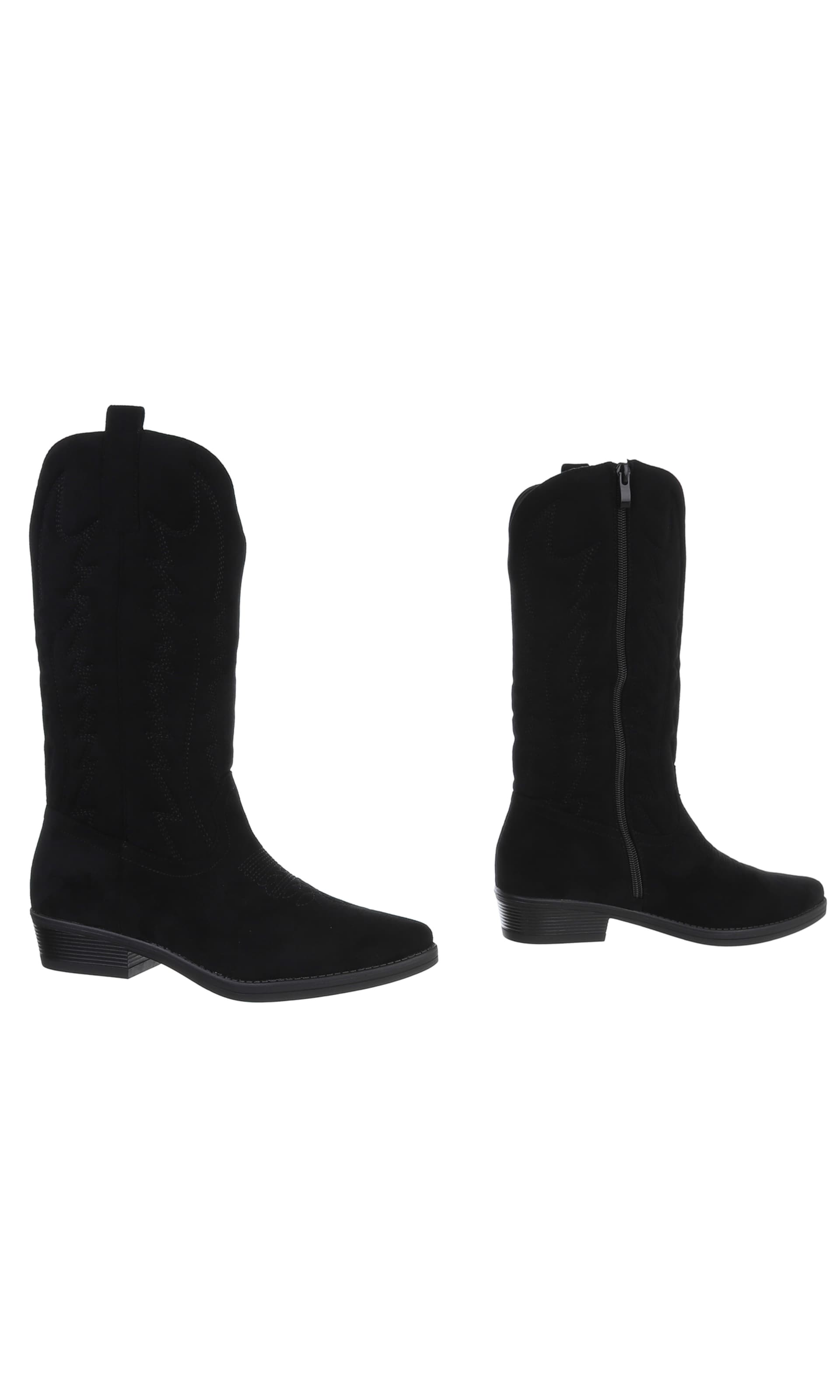 Ital-Design Cowboy Boots in Black