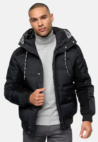 INDICODE JEANS Winterjacke 'INJakobe' in Schwarz: predná strana