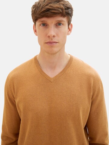 TOM TAILOR Regular fit Sweater in Brown