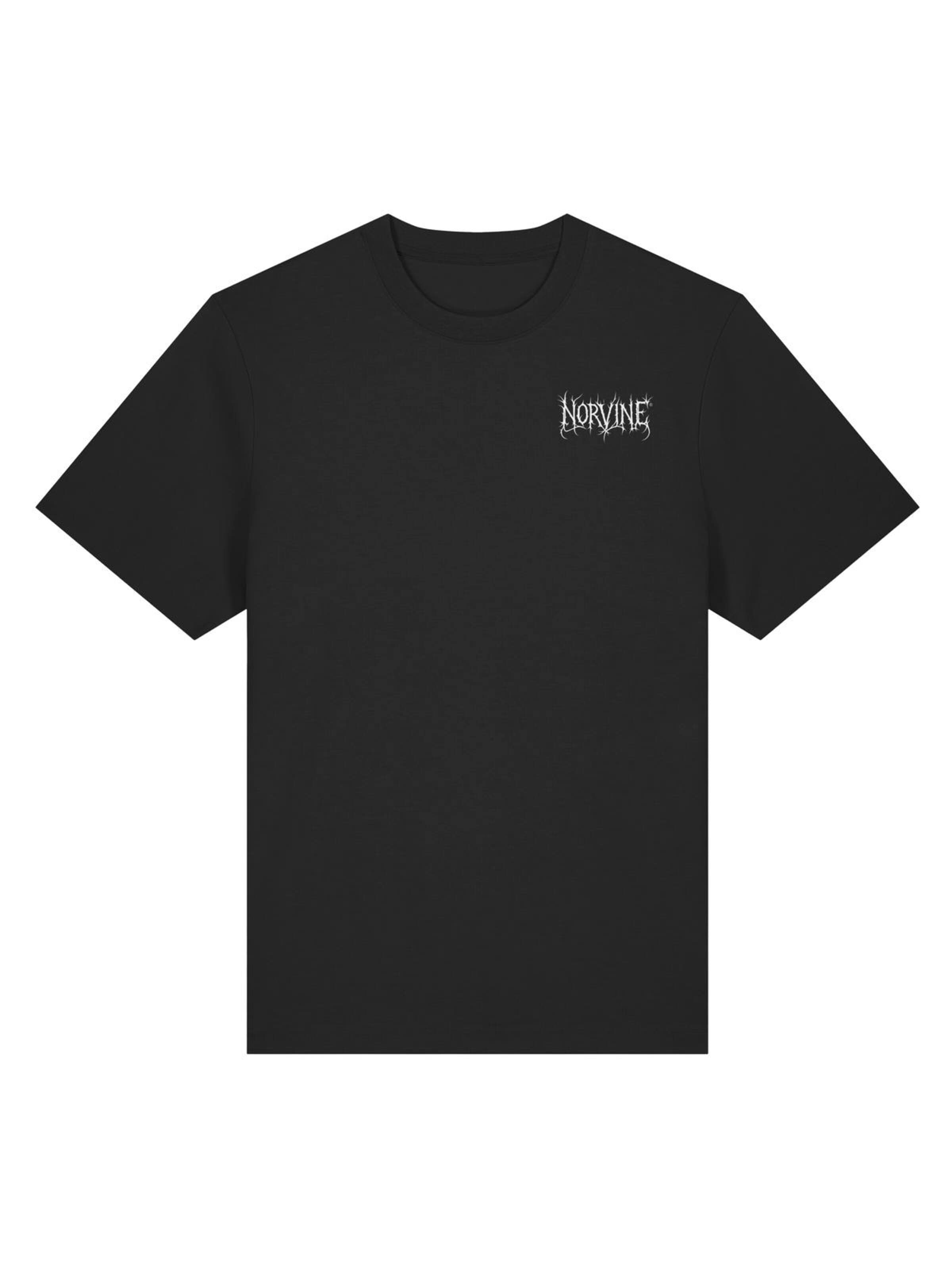 Norvine Paita 'Norvine Metal Veins Organic T-Shirt' värissä musta