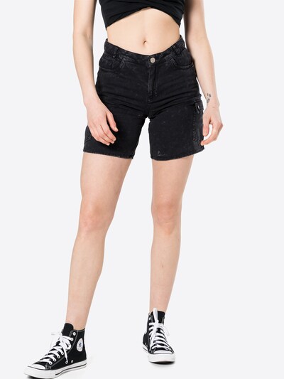 Pantaloni eleganți 'LUCKY' Noisy may pe negru denim, Vizualizare model
