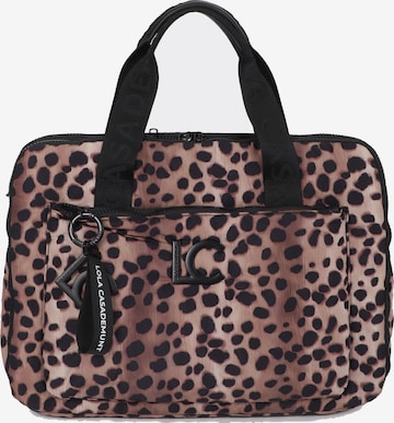 Borsa per laptop di Lola Casademunt in marrone: frontale