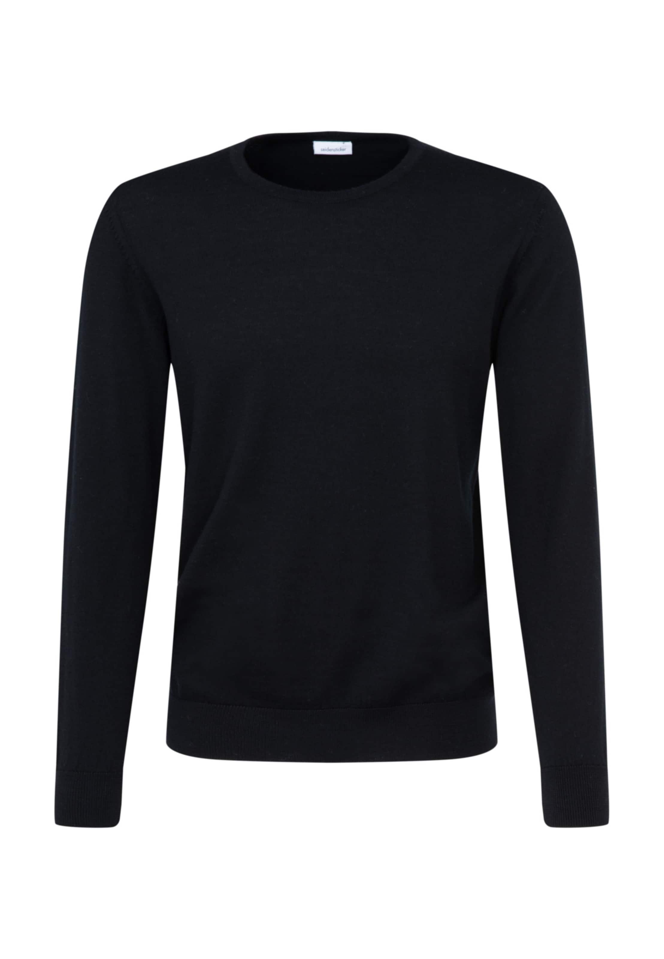 Pull-over 'Schwarze Rose' SEIDENSTICKER en noir : devant