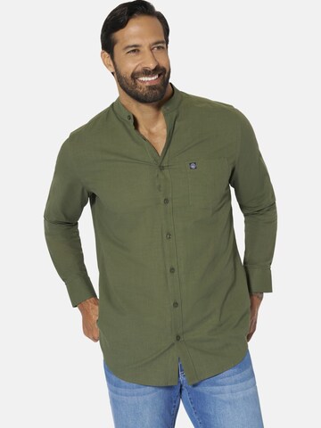 Jan Vanderstorm Comfort fit Button Up Shirt 'Kallu' in Green: front
