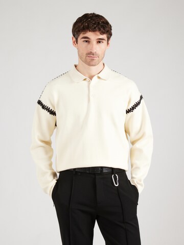 Pull-over 'JORAUSTIN' JACK & JONES en blanc : devant