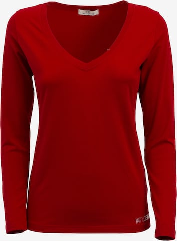 Influencer Shirt in Rood: voorkant