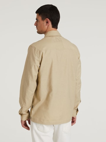 CHASIN' Regular fit Button Up Shirt 'Stryke' in Beige