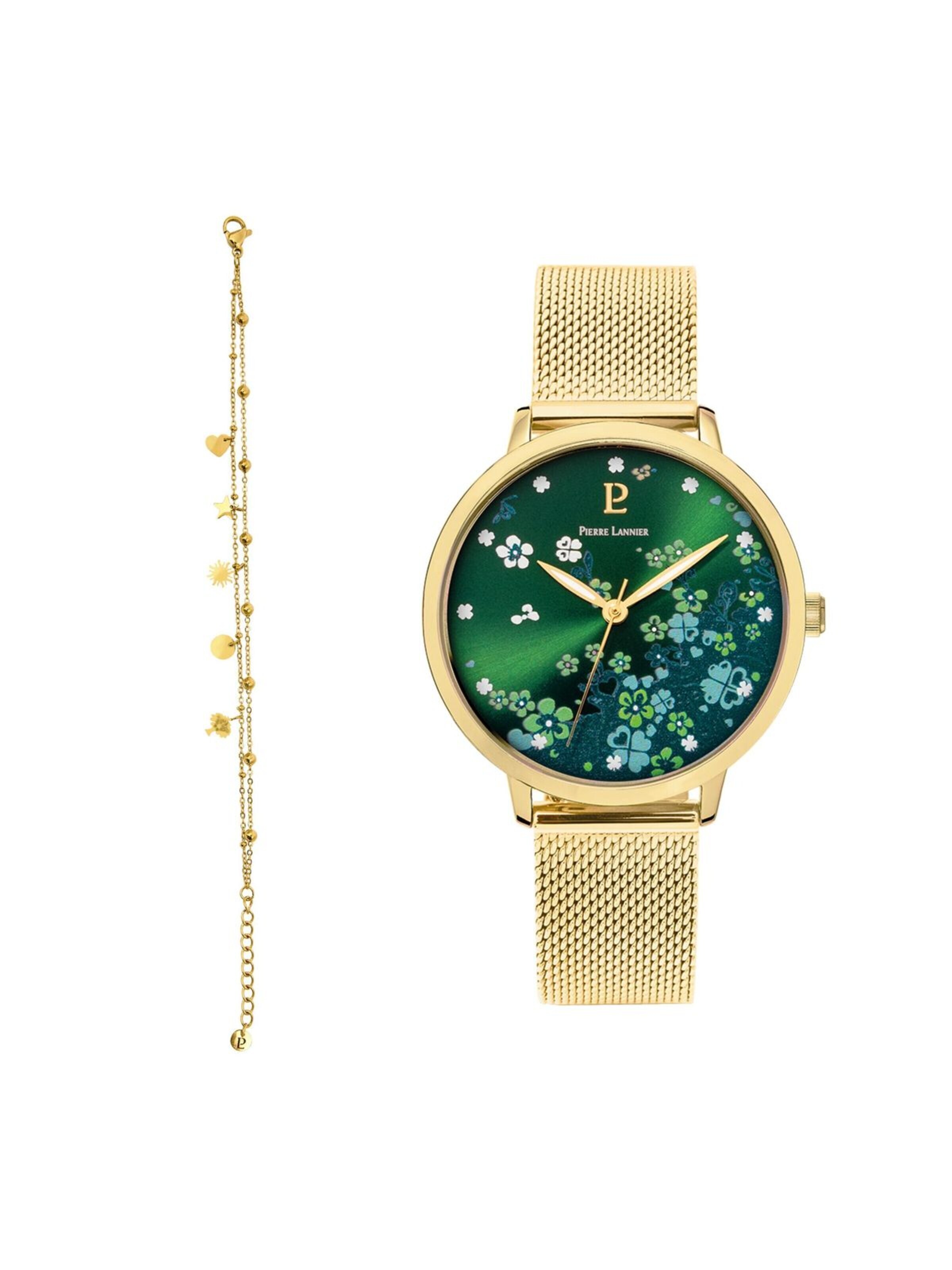 Pierre Lannier Analog Watch 'Pierre Lannier - Watch Tallia - Quartz watch movement - Watch case width: 36 mm' in Green: front