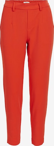 OBJECT Slim fit Pleat-front trousers in Red: front