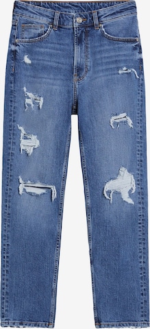 Bershka Regular Jeans in Blauw: voorkant