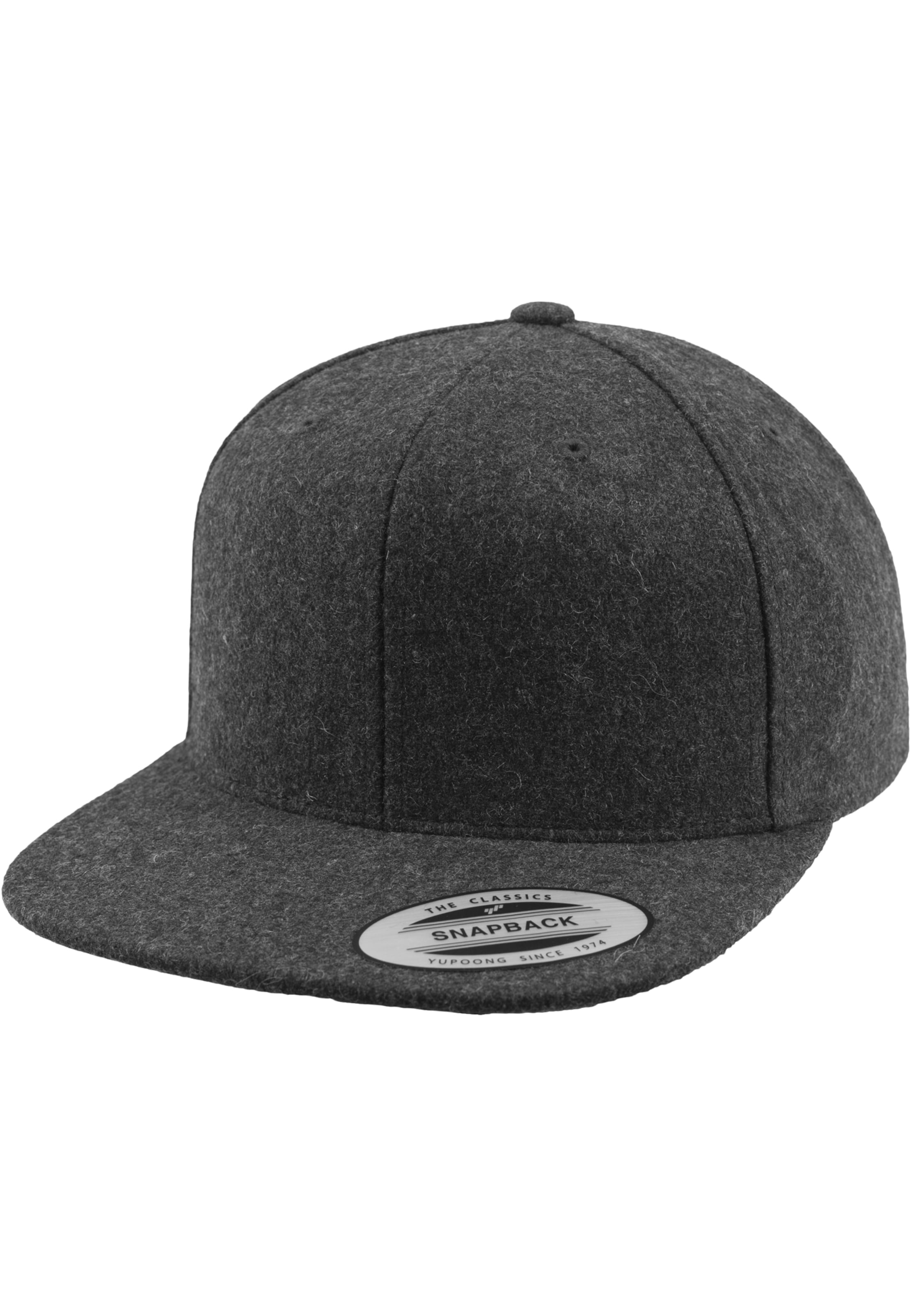 Casquette 'Melton Wool' Flexfit en noir : devant