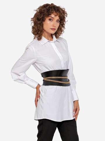 Haute Cuir - Cinturón 'Chained Corset Belt' en negro