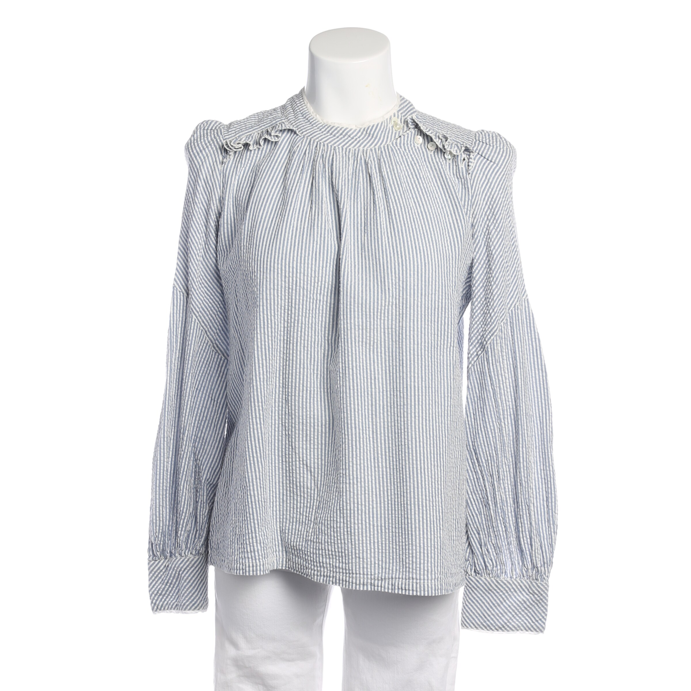Ba&sh Bluse / Tunika XS in Blau: Vorderseite